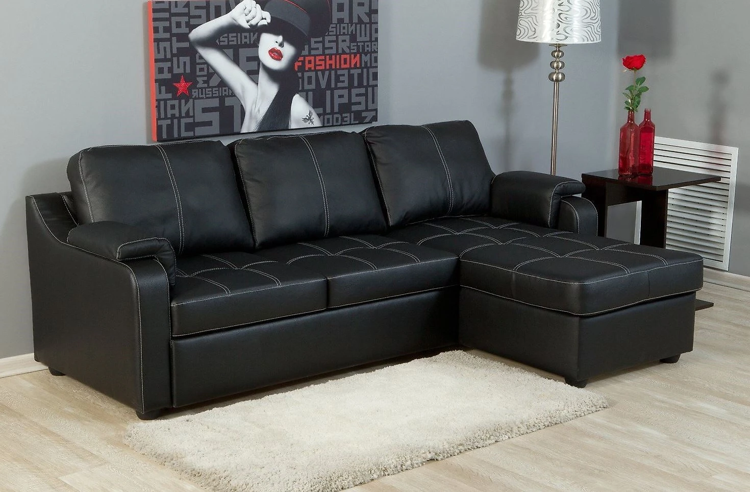 Угловой диван Берета Дизайн 1 кожаный