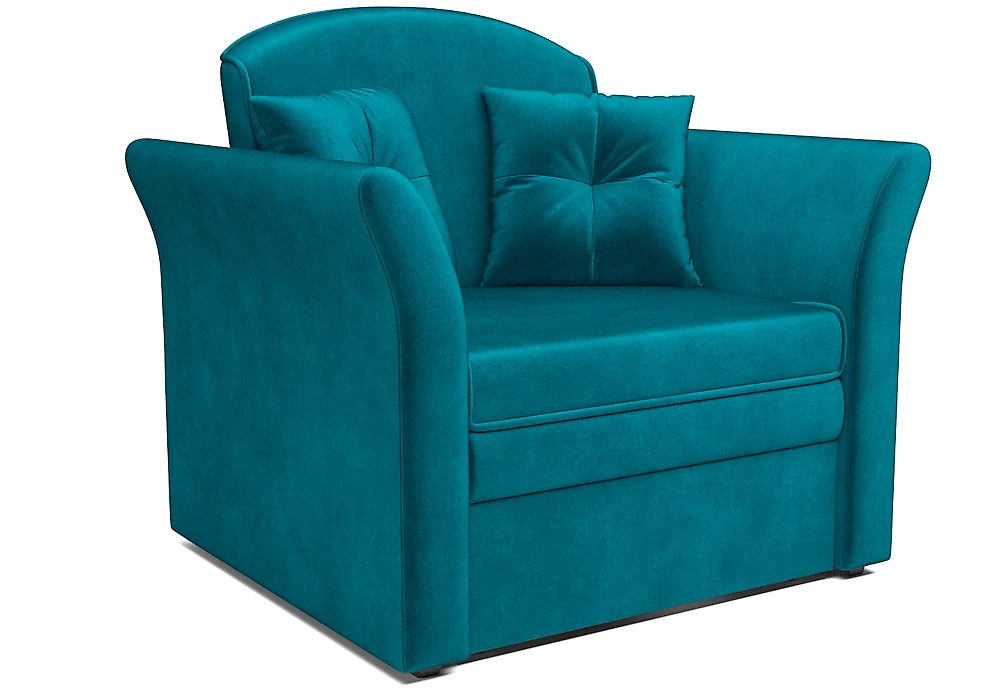 Кресло Малютка 2 Бархат Сине-Зеленый