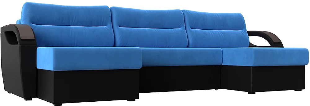 Угловой диван с ящиком для белья Форсайт Микс Плюш 3