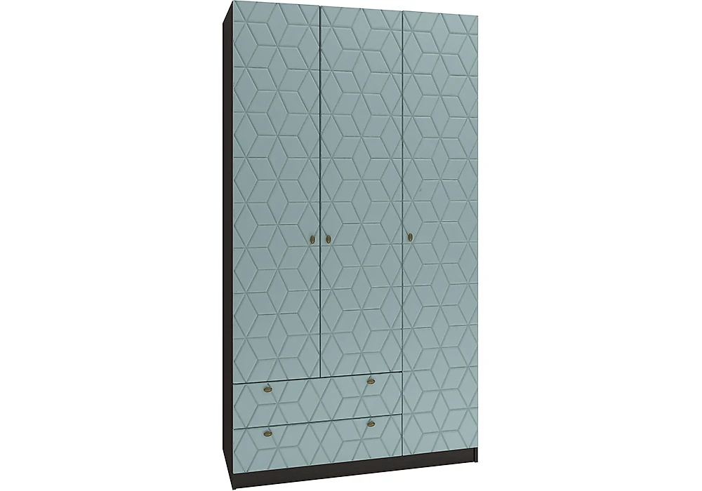 Синий распашной шкаф Сканди Т-4 Дизайн-3