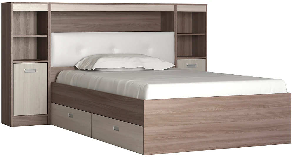 Кровать с высокой спинкой Виктория-5-120 Дизайн-3