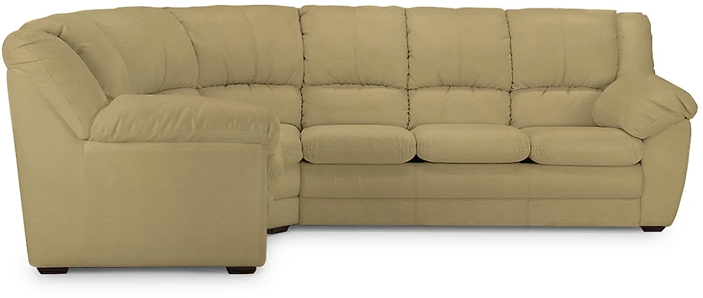 Угловой диван нераскладной Оберон Дизайн 1 кожаный