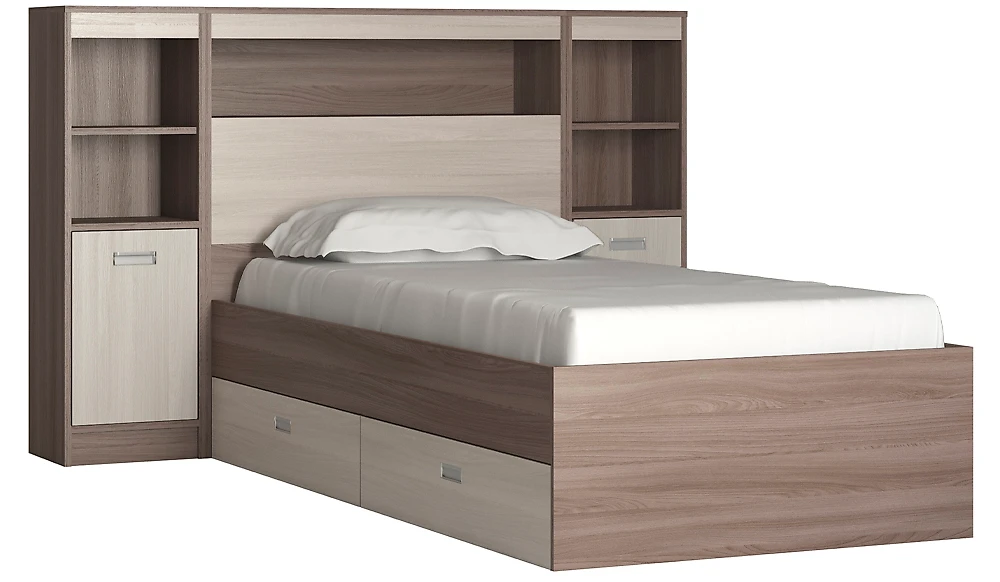 Кровать односпальная 90х200 см Виктория-4-90 Дизайн-3