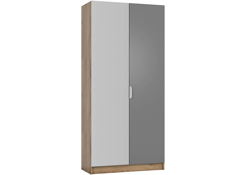 Серый распашной шкаф Босс-100 Дизайн-2
