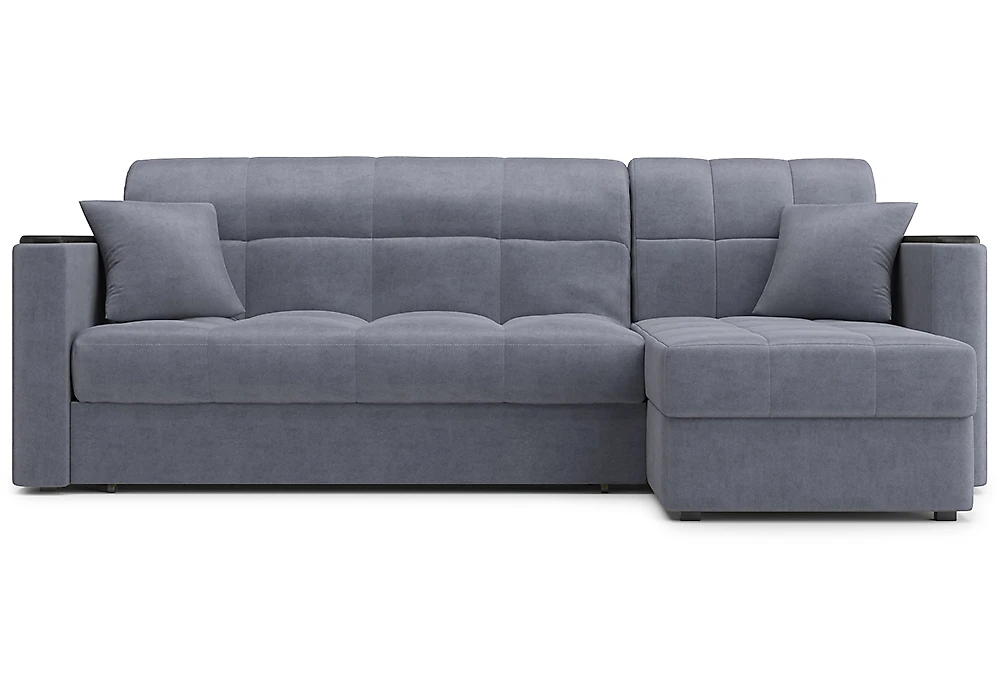 Серый угловой диван Палермо с оттоманкой Дизайн 6