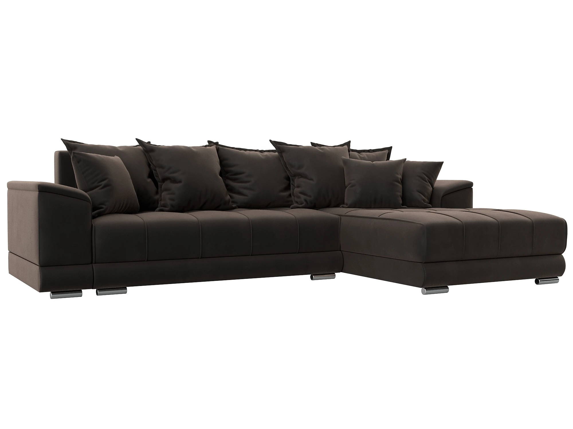 Угловой диван с правым углом НордСтар Плюш Дизайн 5