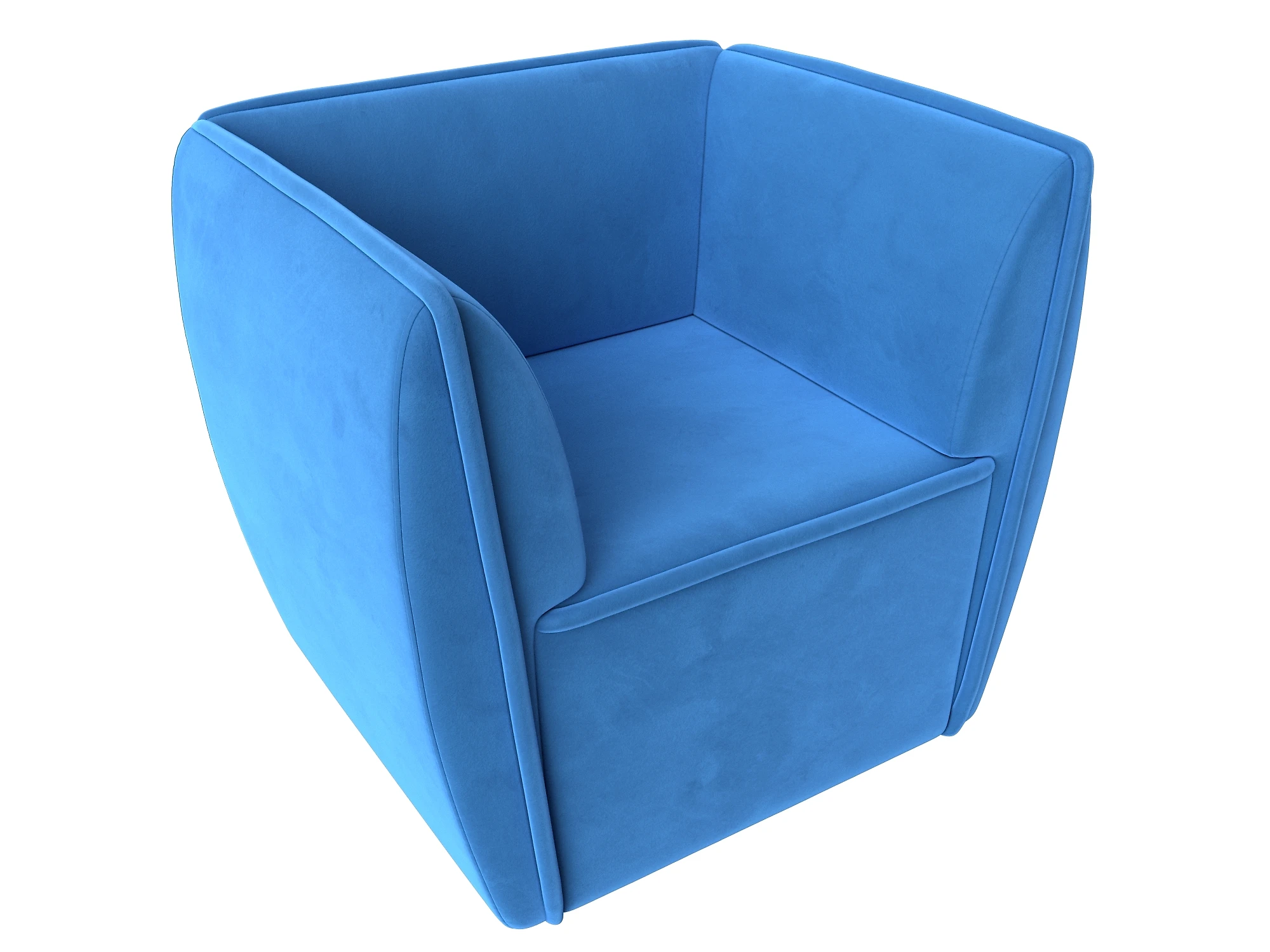  голубое кресло  Бергамо Плюш Дизайн 5