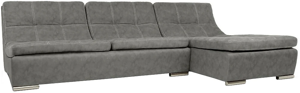 Угловой диван с канапе Монреаль-1 Замша Grey