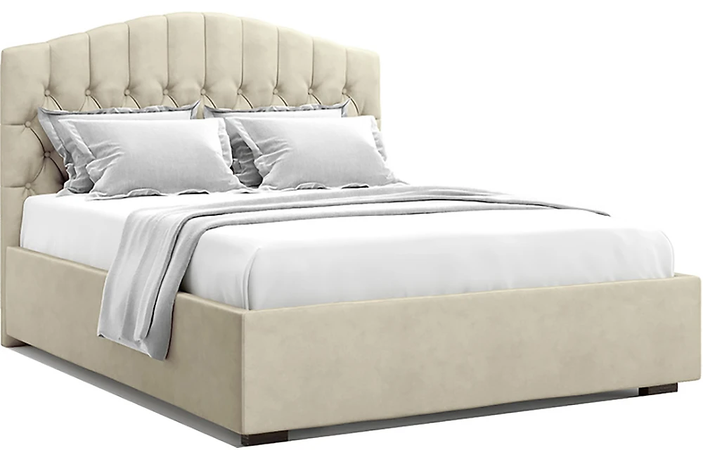 Современная двуспальная кровать Лугано Беж