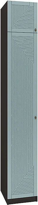 Синий распашной шкаф Фараон П-7 Дизайн-3