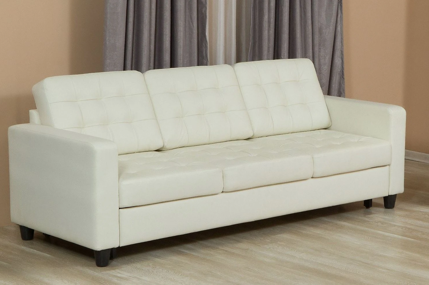 Белый детский диван кожаный Камелот Дизайн 1