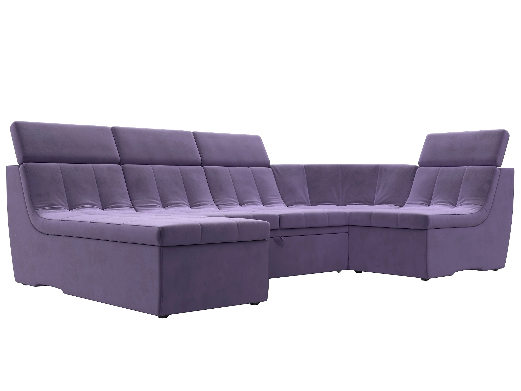  угловой диван с оттоманкой Холидей Люкс-П Плюш Дизайн 7