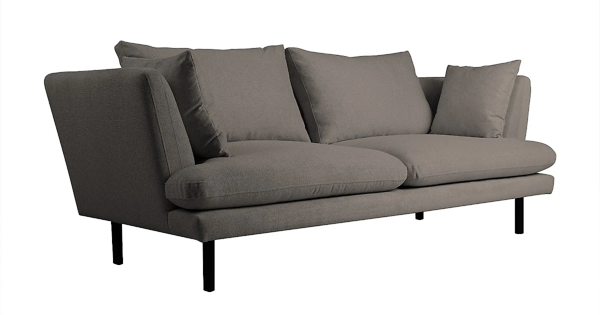 Прямой диван серого цвета Djun-B 0406,3,2