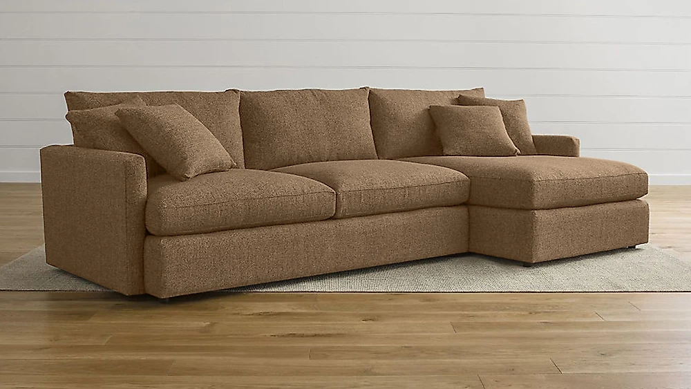 Двухместный угловой диван Стелф с оттоманкой Дизайн 3