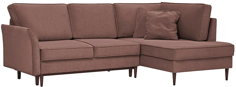 Угловой диван в скандинавском стиле Джулия Софт Какао