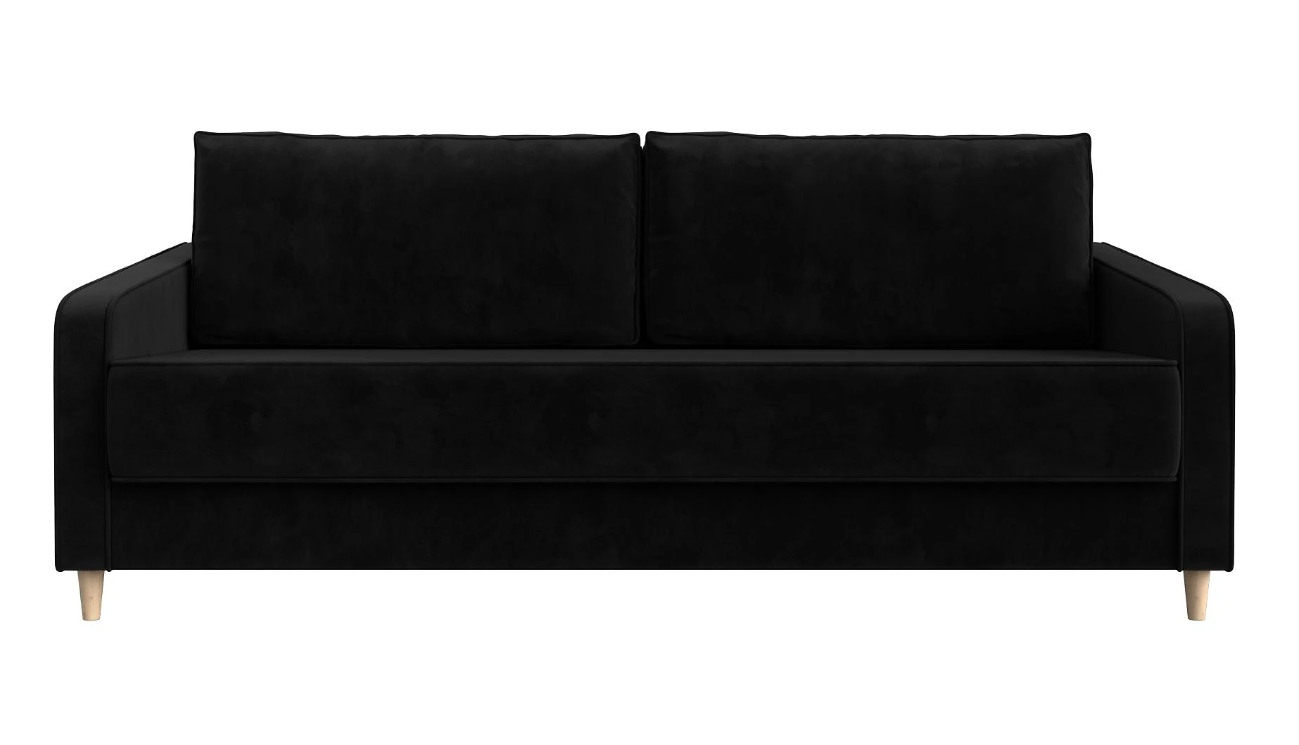 Черный диван еврокнижка Варшава Плюш Дизайн-15