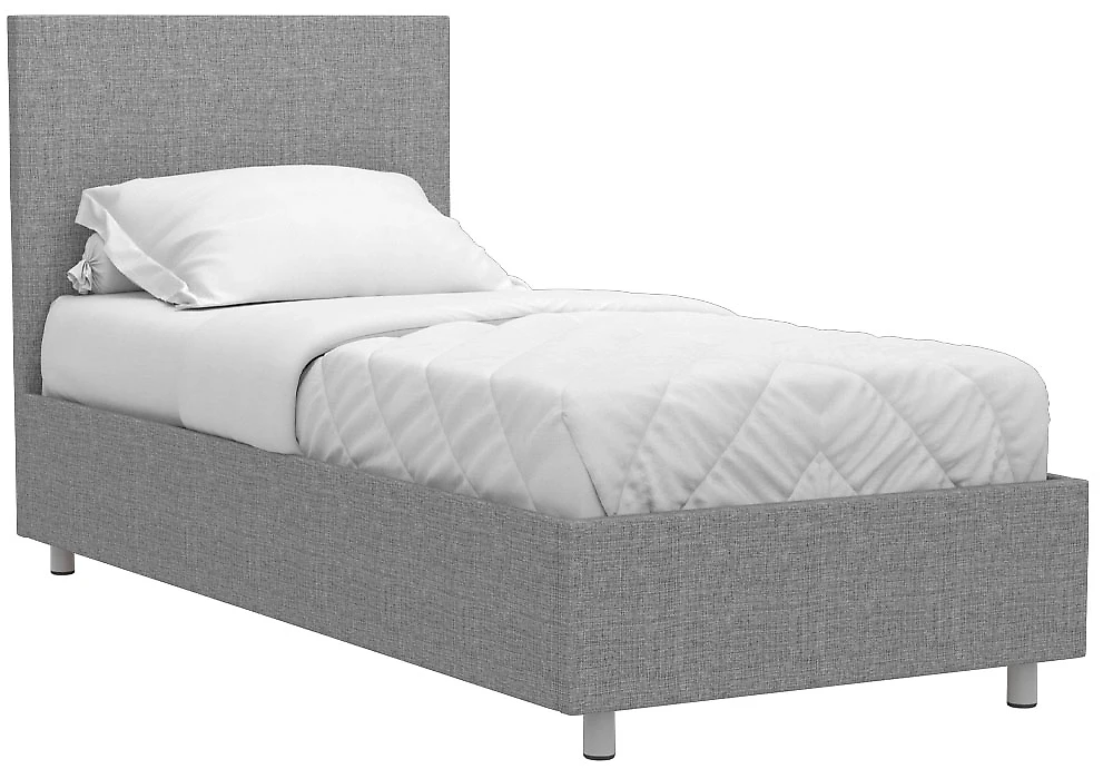Кровать с мягкой спинкой Белла 90х200 с ламелями Кантри Грей