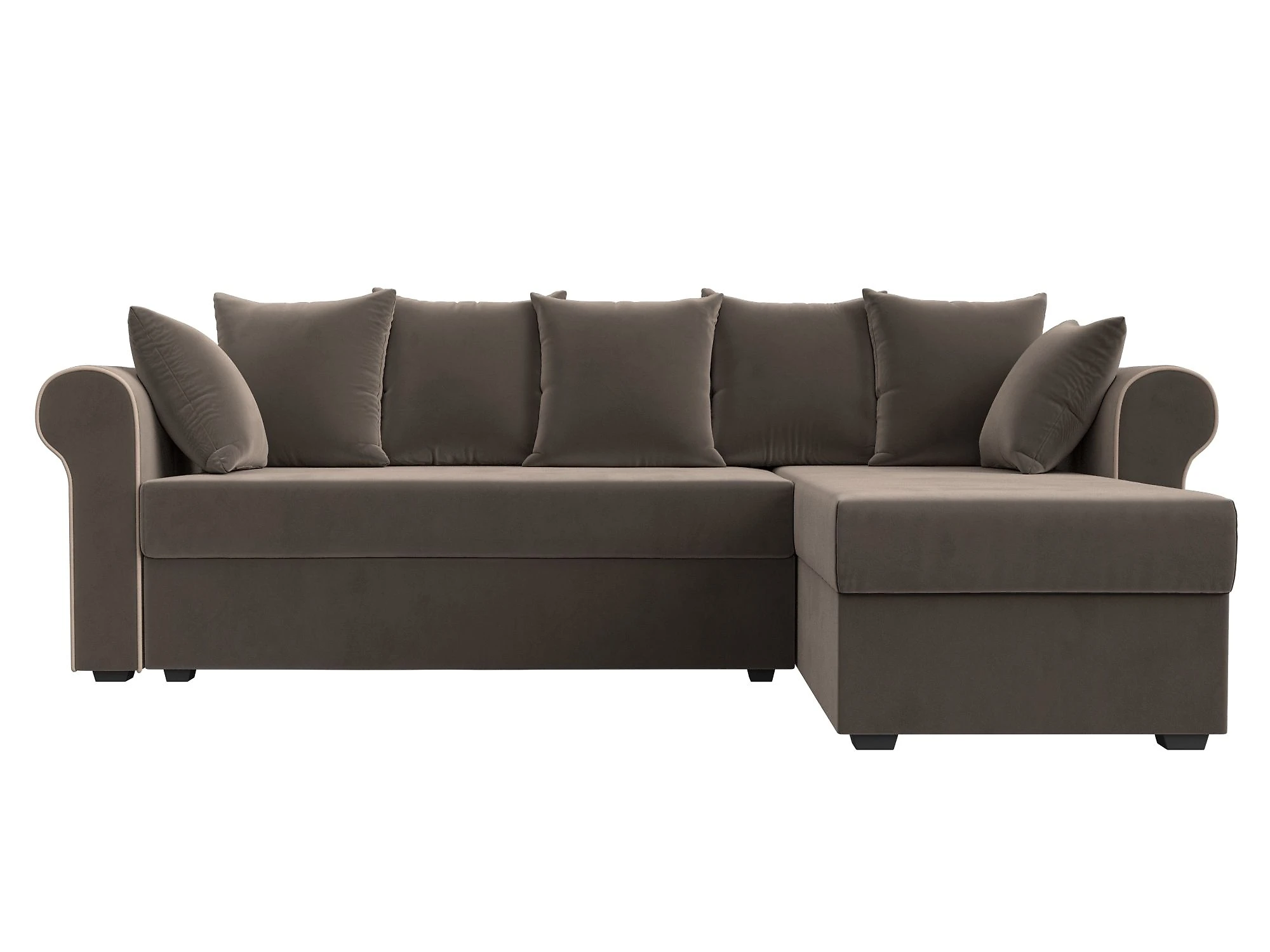 Угловой диван из велюра Рейн Плюш Дизайн 5