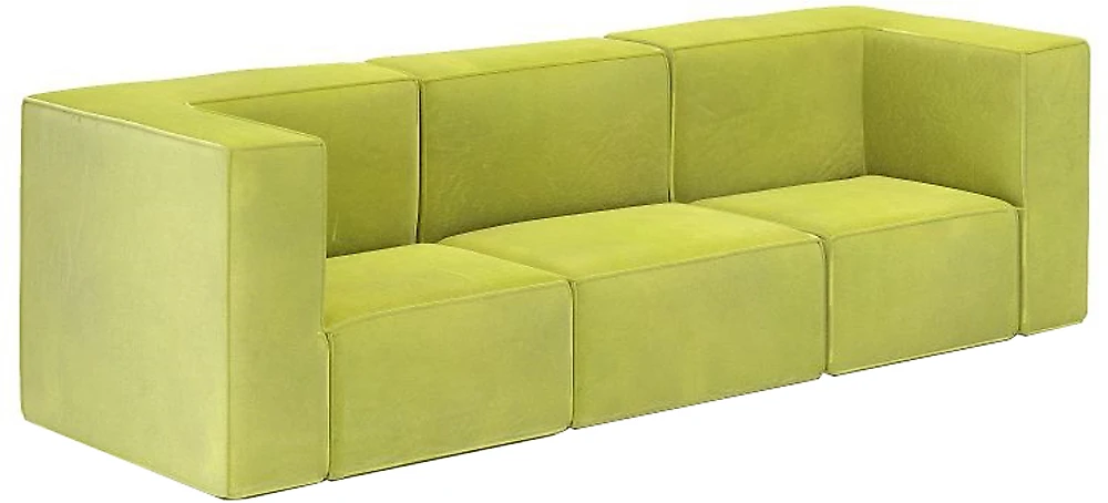 Зелёный модульный диван Флет Плюш Грин