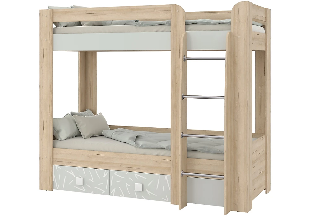 кровать в стиле минимализм Микки Ривьера двухъярусная