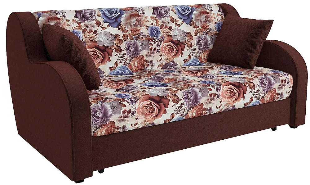 Прямой диван с механизмом аккордеон Барон Цветы