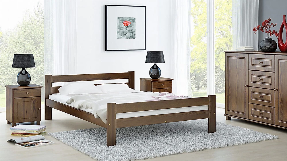 классическая кровать Родос 90х200 с матрасом