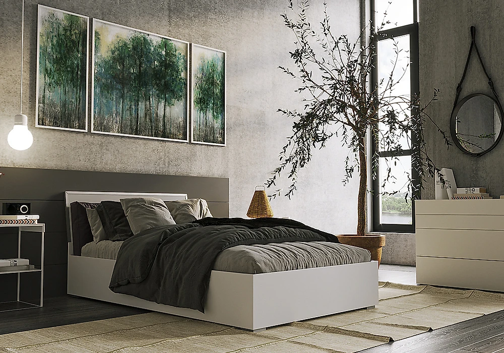 Двуспальная кровать с матрасом в комплекте Теона - Афина 140х200 с матрасом
