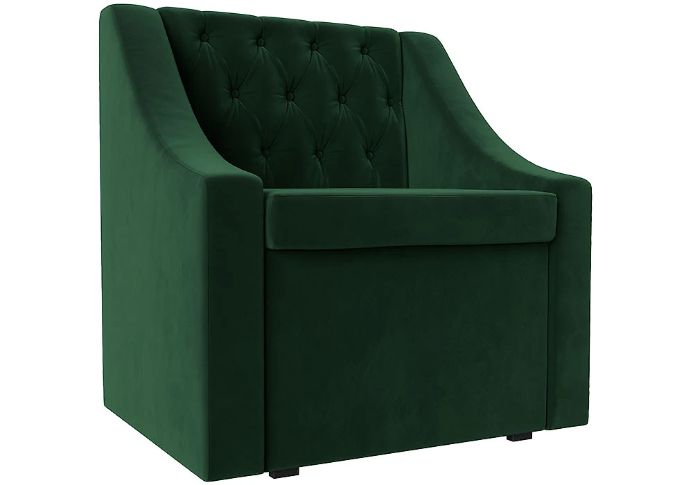 Зелёное кресло Мерлин Велюр Грин