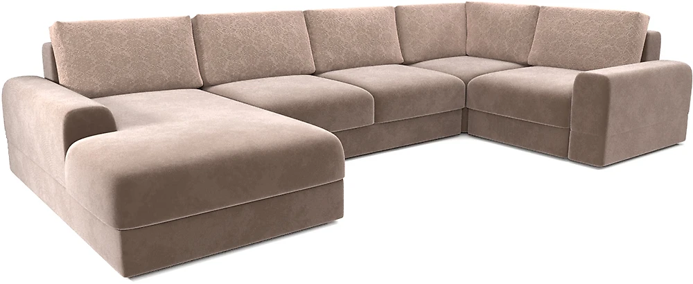 Угловой диван из велюра Ариети-П 3.2