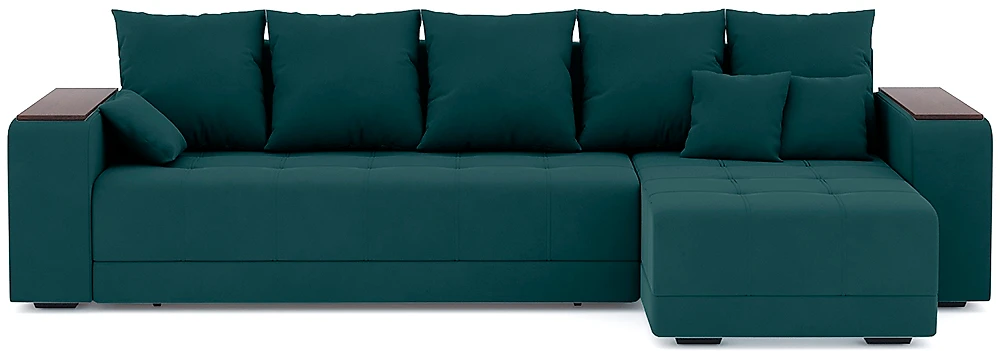 Угловой диван с большим спальным местом Дубай Плюш Дизайн-6
