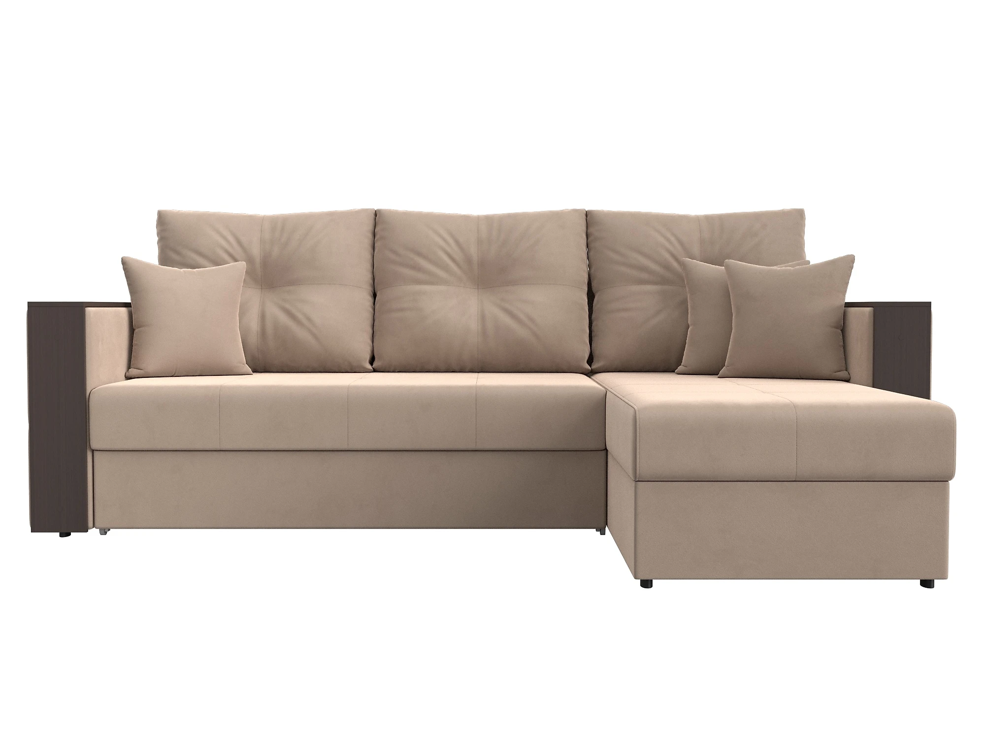 Угловой диван эконом класса Валенсия Плюш Дизайн 1