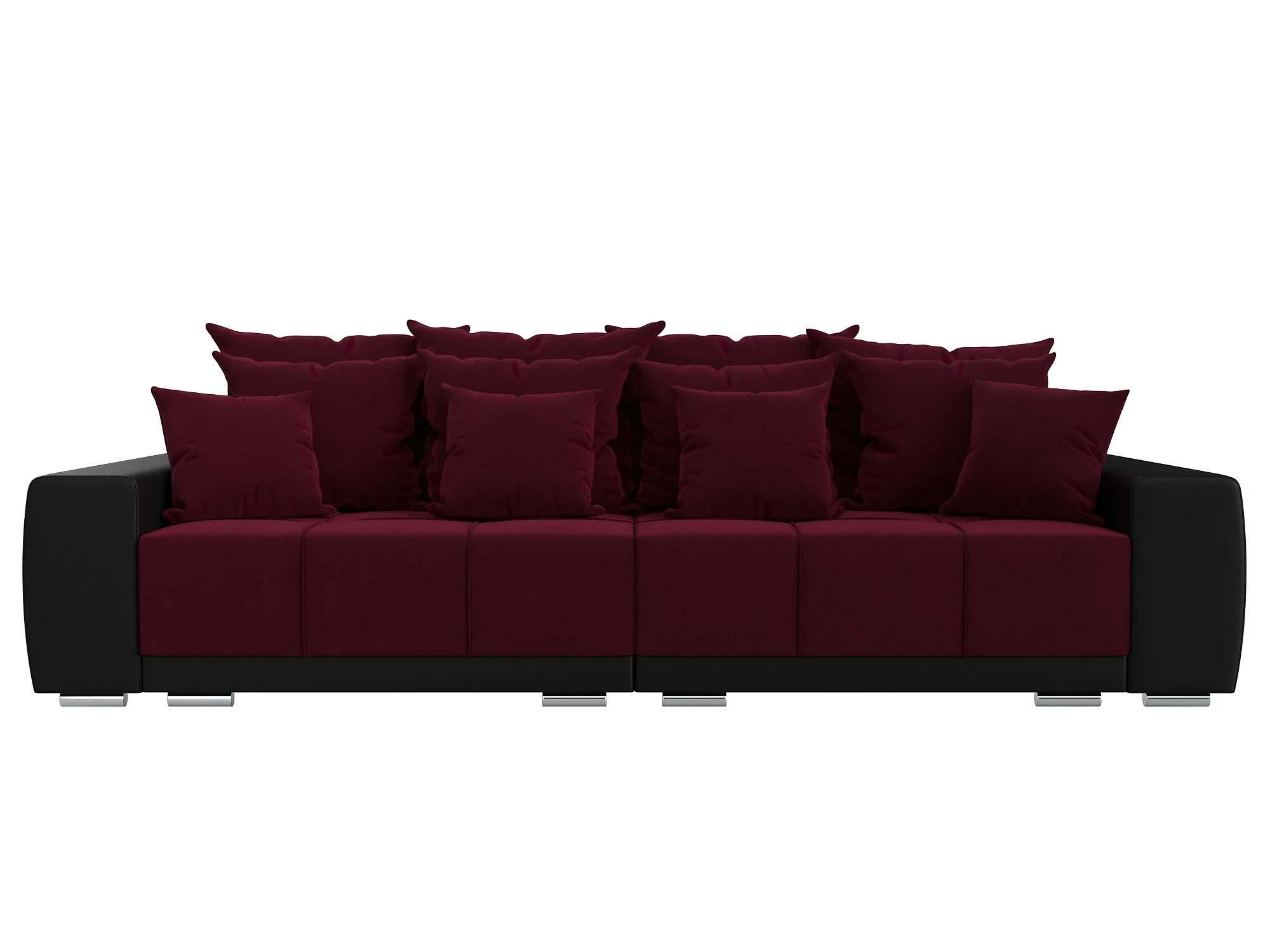 Прямой кожаный диван Лига-028 Дизайн 3