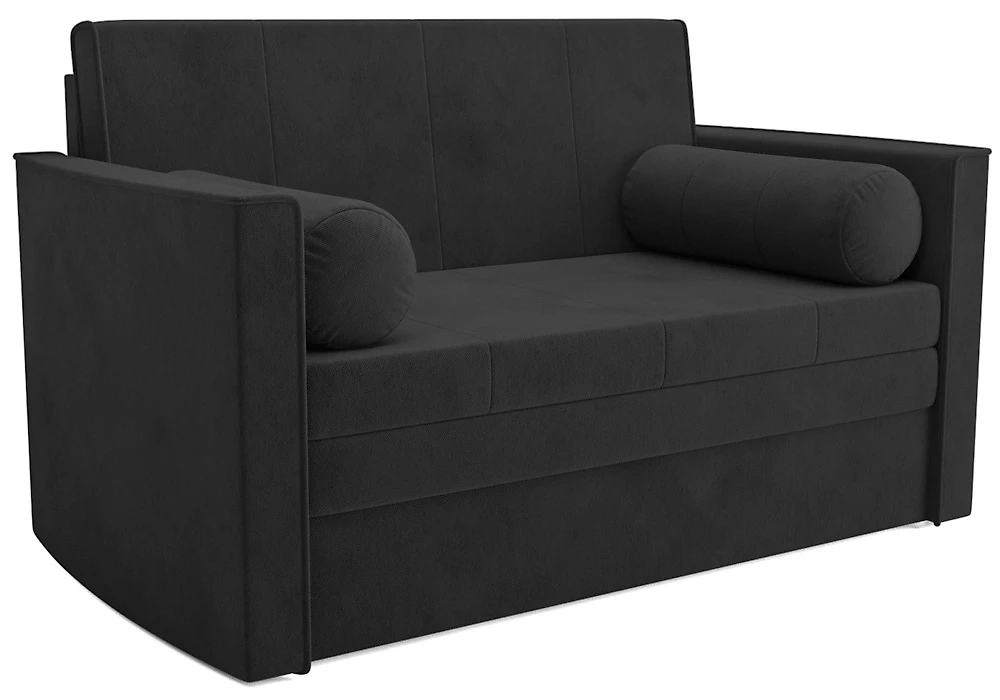 Двухместный выкатной диван Санта 2 Велюр Черный