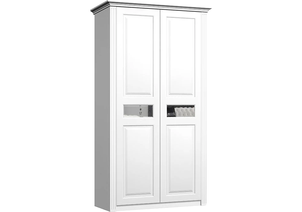 Шкаф белый распашной Классика Люкс-5 2 двери