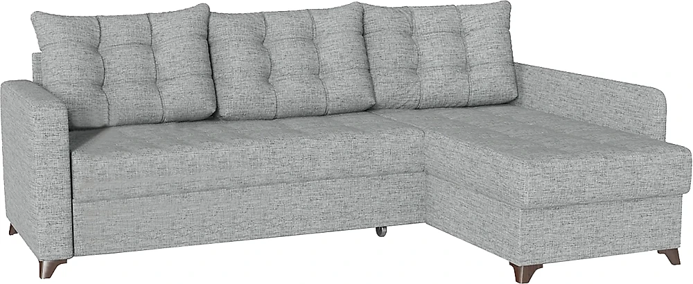 Угловой диван из ткани антикоготь Беллано (Белла) Кантри Грей