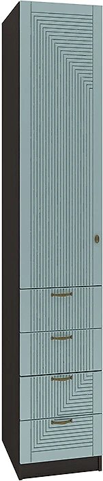 Синий распашной шкаф Фараон П-5 Дизайн-3