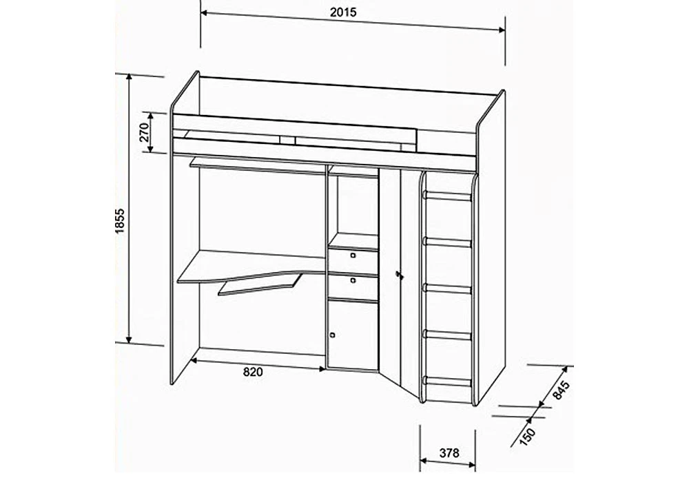 Детская кровать астра 6