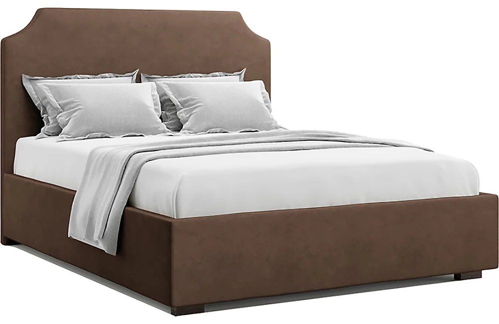 Современная двуспальная кровать Изео Шоколад
