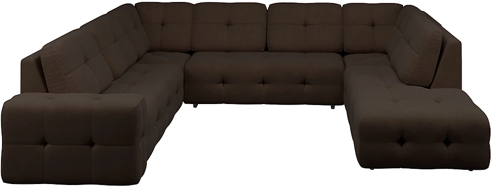 Угловой диван из ткани антикоготь Спилберг-2 Дарк Браун