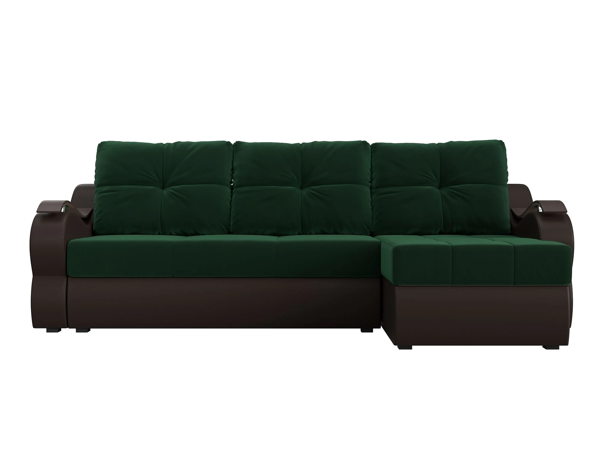 Двухместный угловой диван Меркурий Плюш Дизайн 4