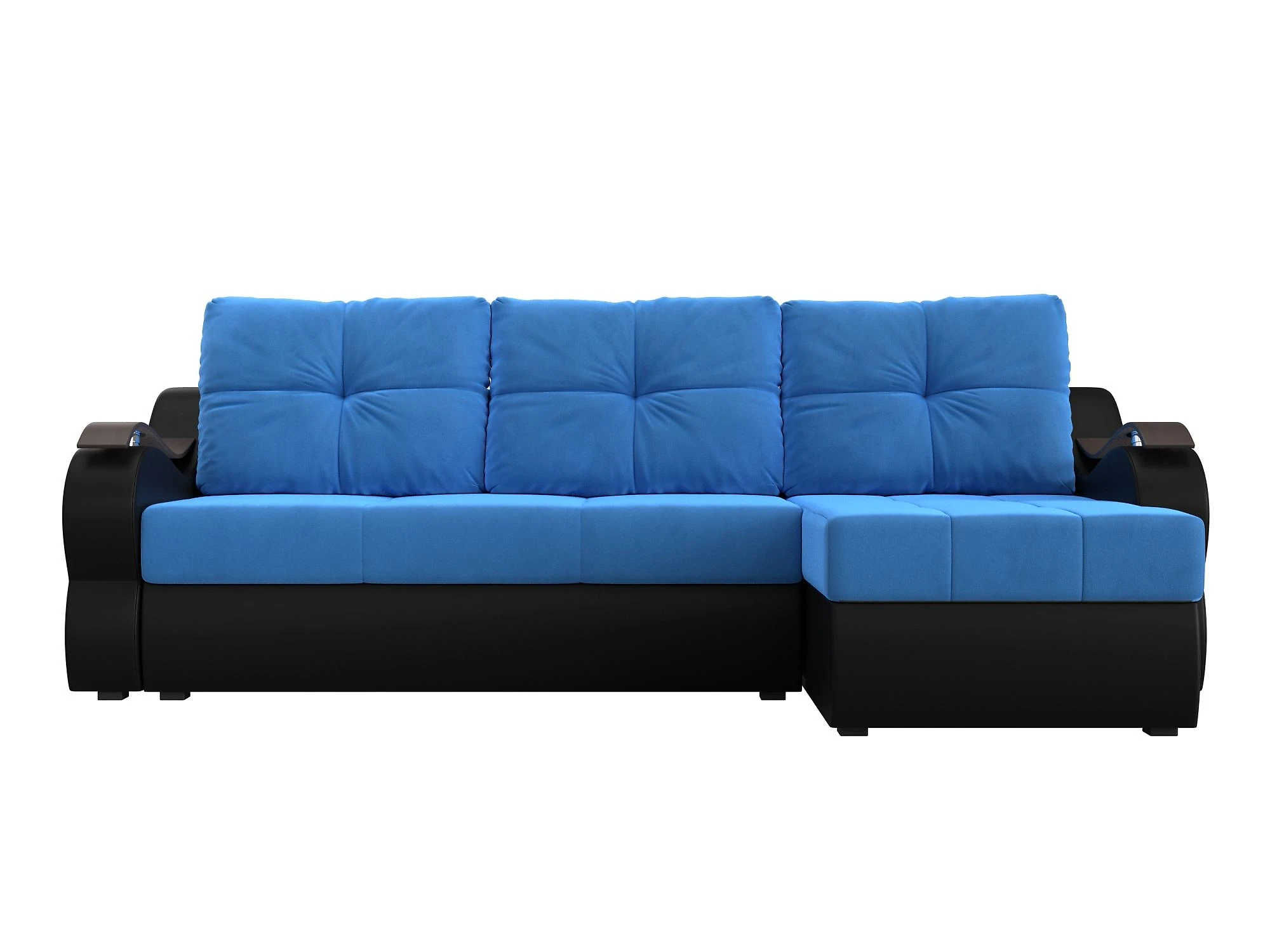 Двухместный угловой диван Меркурий Плюш Дизайн 8