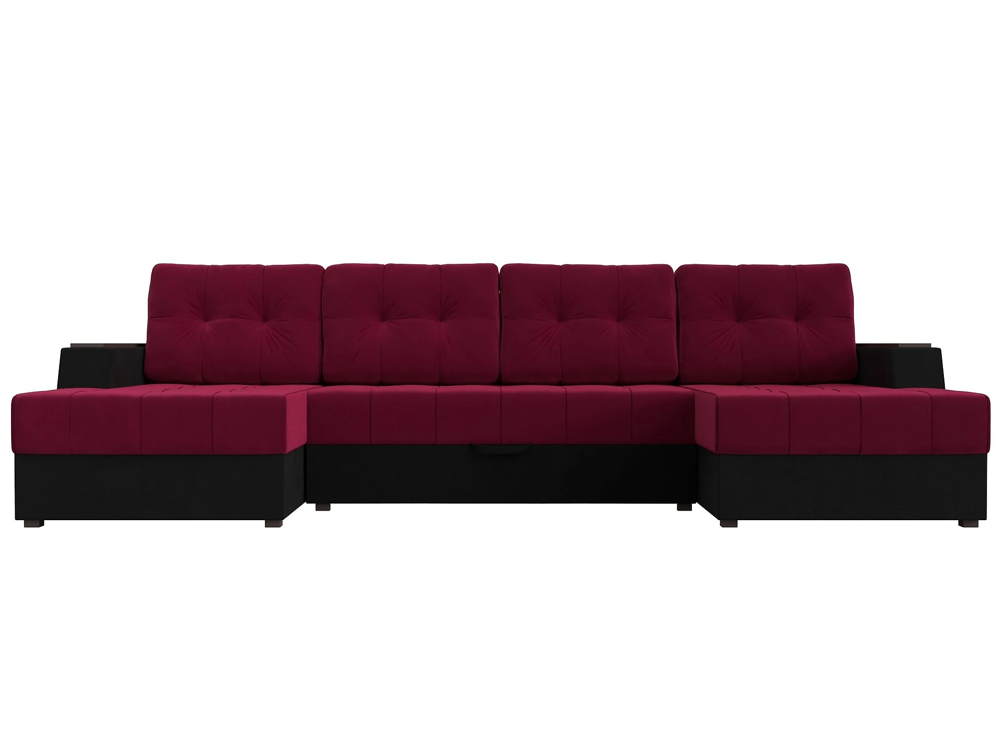Чёрный модульный диван Эмир-П Дизайн 8