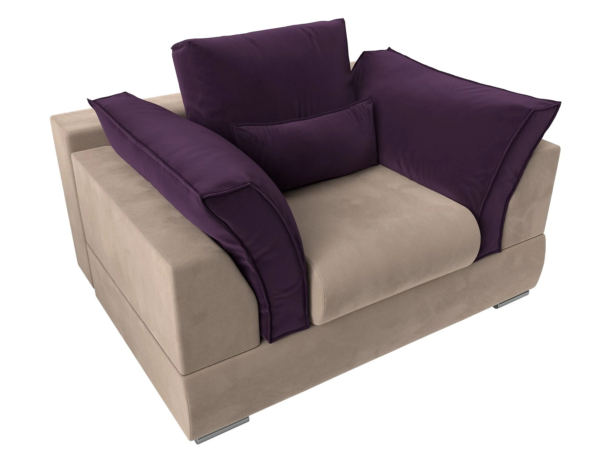 Фиолетовое кресло Пекин Плюш Дизайн 14