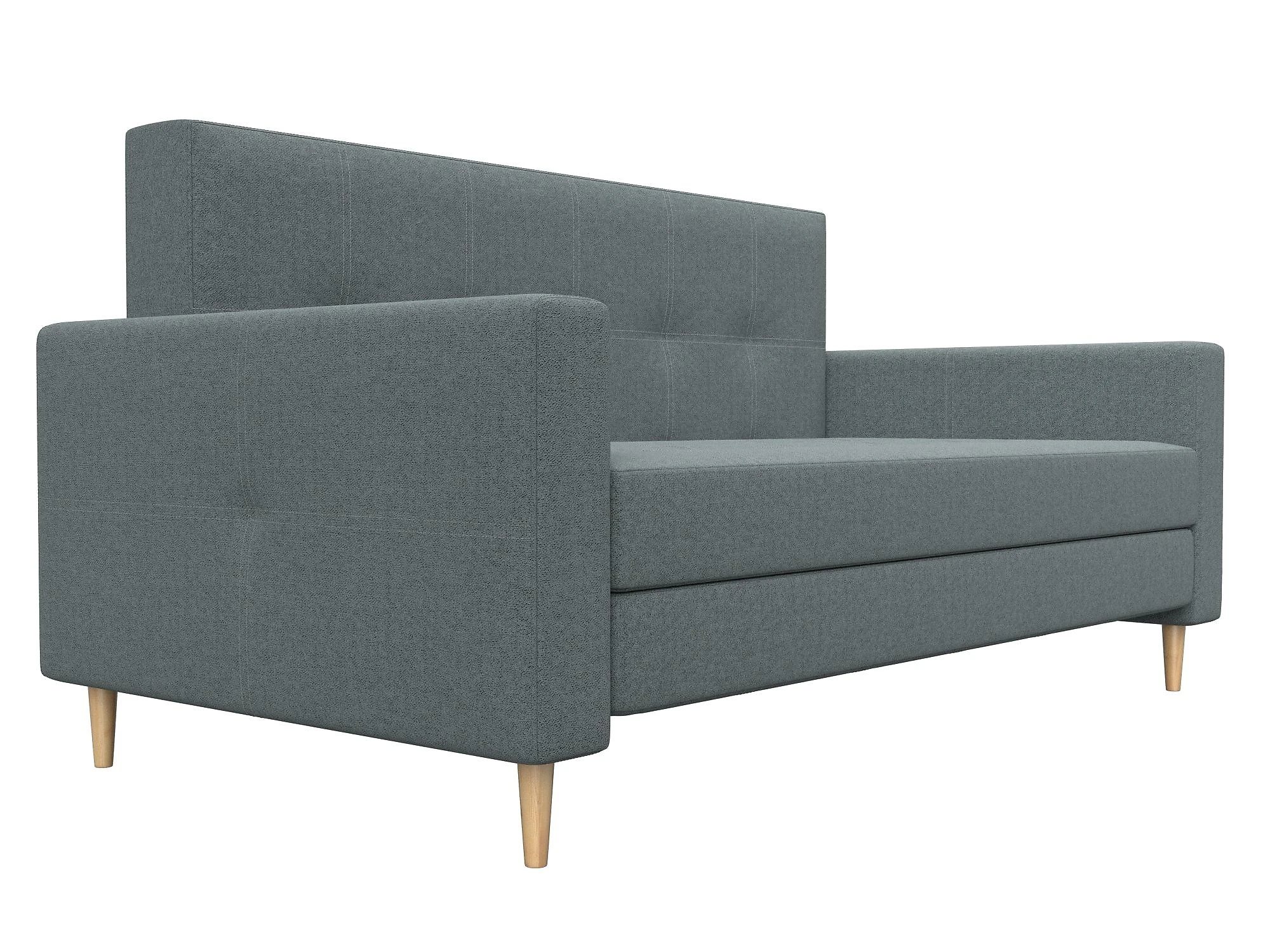 Прямой диван серого цвета Лига-038 Дизайн 3