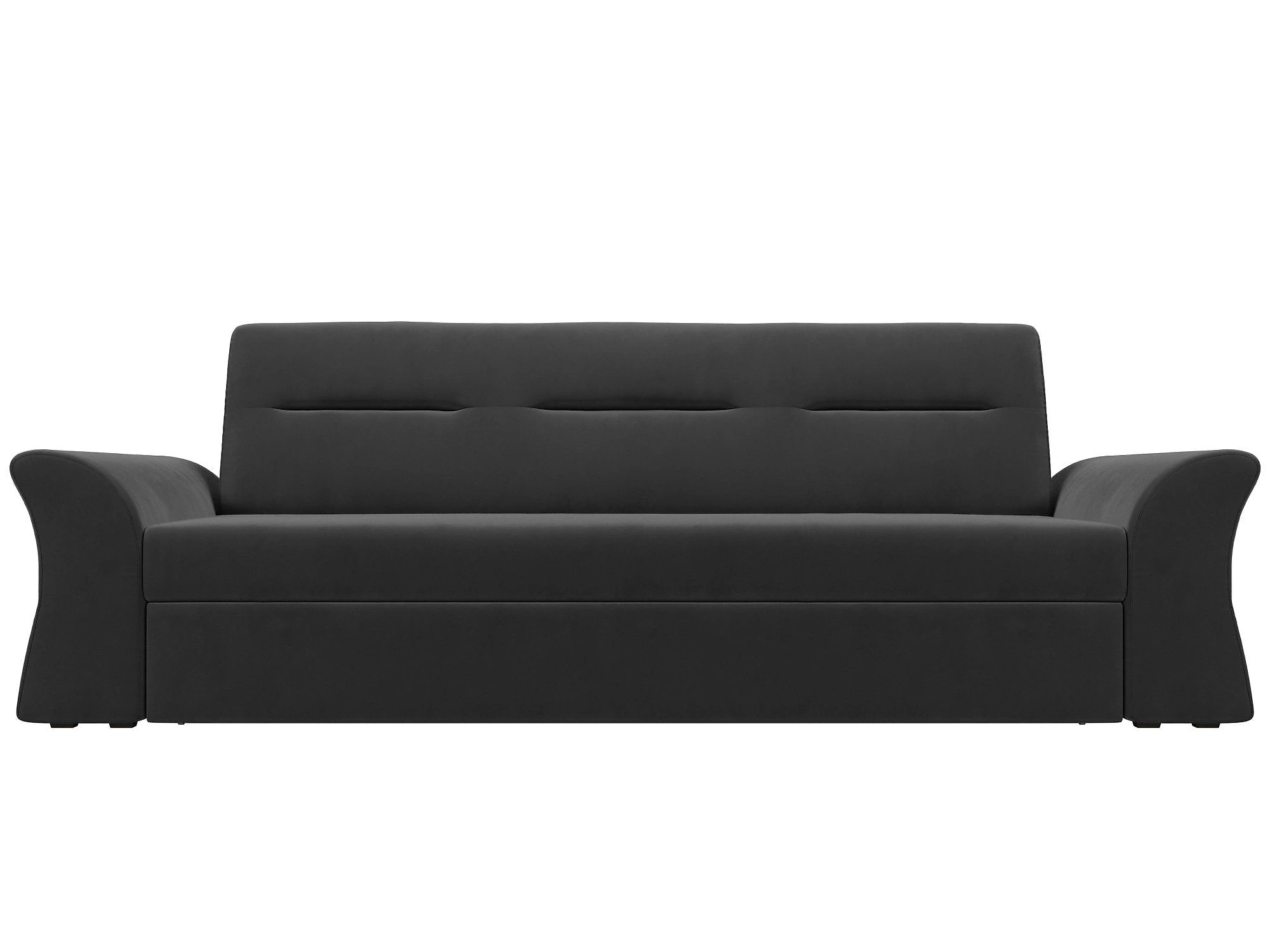 Прямой диван серого цвета Клайд Плюш Дизайн 6