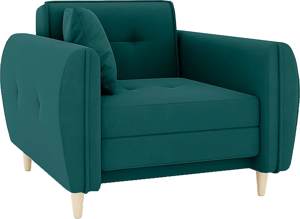 Зелёное кресло Анита Плюш Дизайн-5