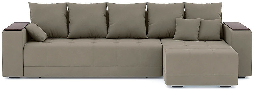 Угловой диван с большим спальным местом Дубай Плюш Дизайн-8