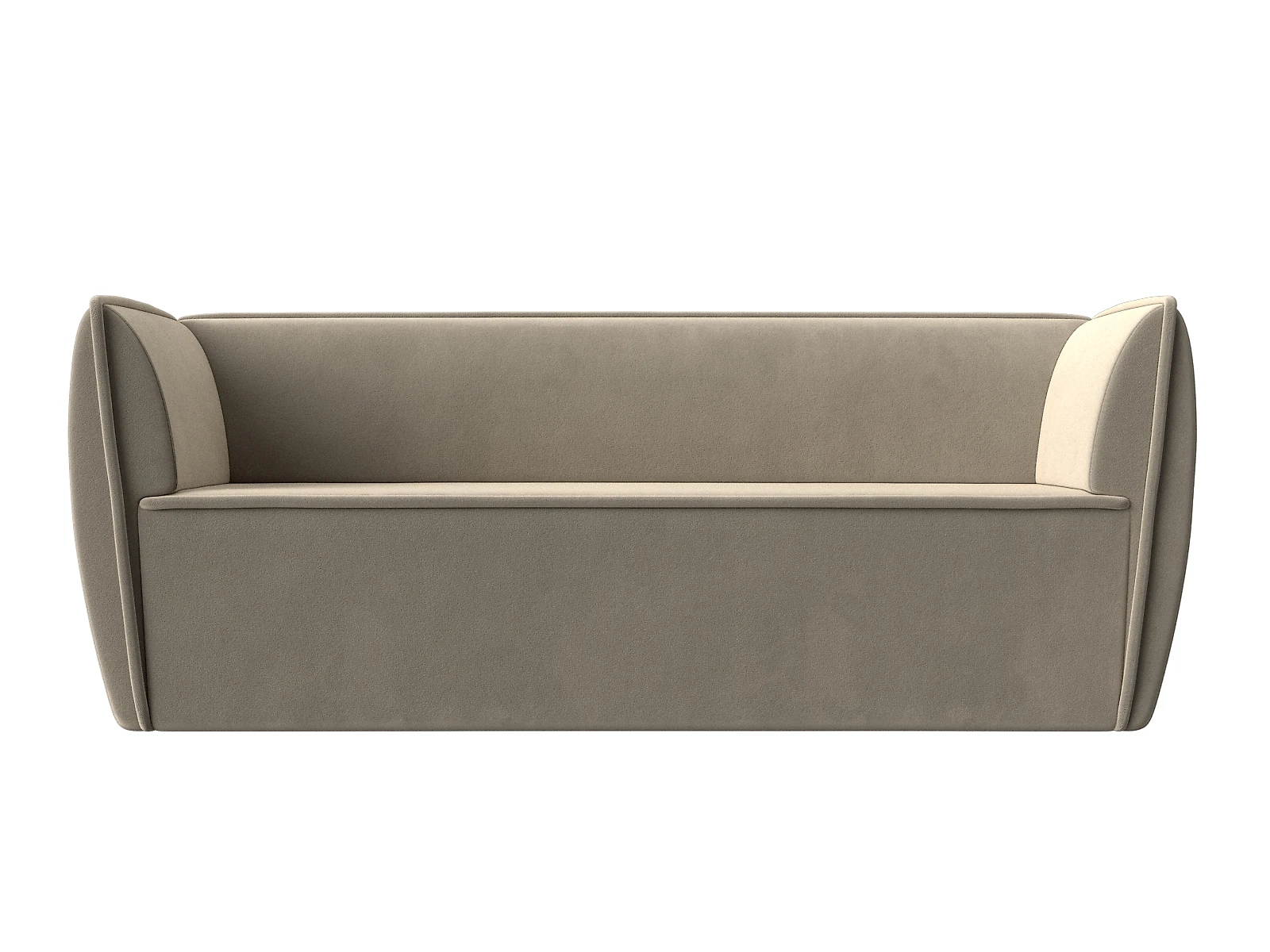 Бежевый прямой диван Бергамо-3 Дизайн 5