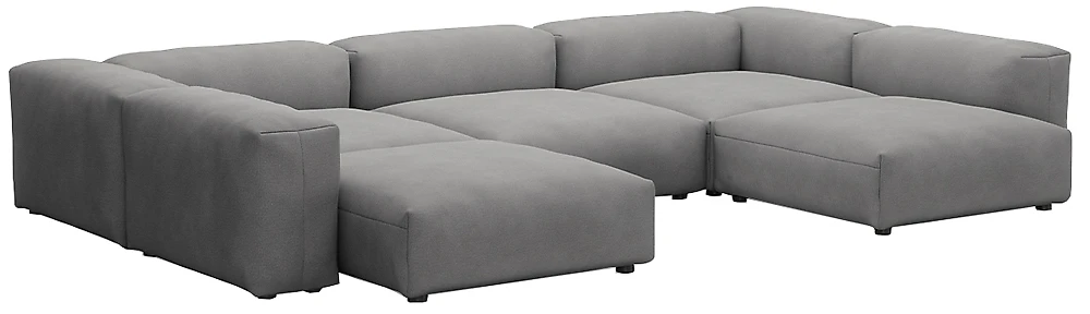 Модульный диван с оттоманкой  Фиджи-П Грей