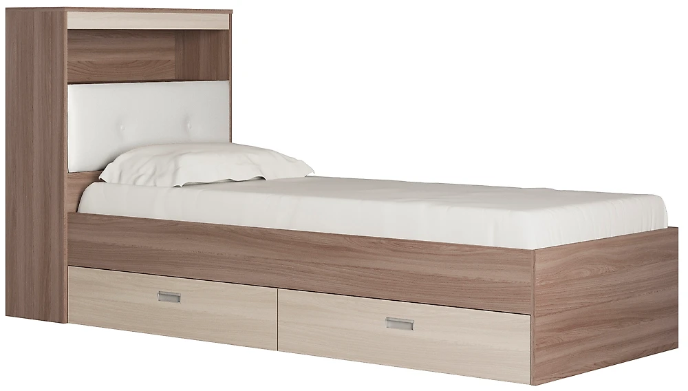 Двуспальная кровать эконом Виктория-3-80 Дизайн-3